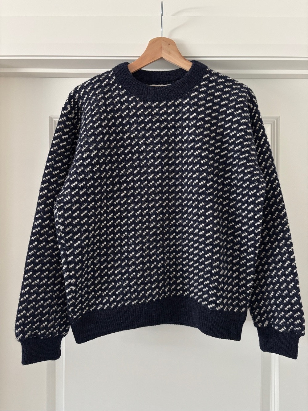 iconic vintage LL Bean birdseye sweater made in Norway